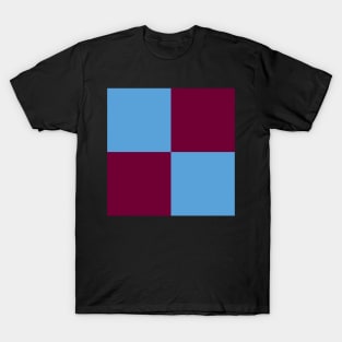 Burnley Claret and Blue Checkered Fan Flag T-Shirt